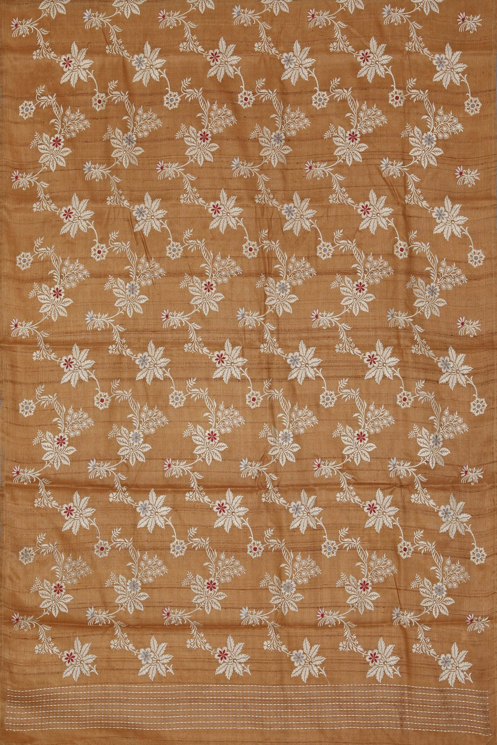 Image of Tussar Silk Brown Saree